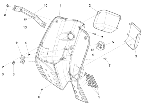 Εικόνα της ΚΟΝΣΟΛΑ VESPA S 50-125 ΛΕΥΚΗ 544 ΑΡΙΣΤ-65429400BR