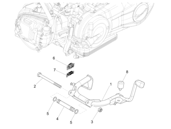 Εικόνα της ΣΤΑΝ ΚΕΝΤΡΙΚΟ VESPA PRIM-SPR 50 E2<>E4-1C000011