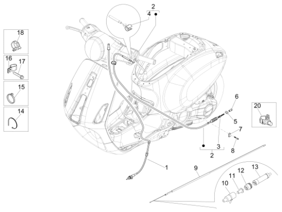 Εικόνα της ΝΤΙΖΑ ΠΙΣΩ ΦΡ VESPA PRIM-SPRINT 50 2Τ-4Τ-1C003686