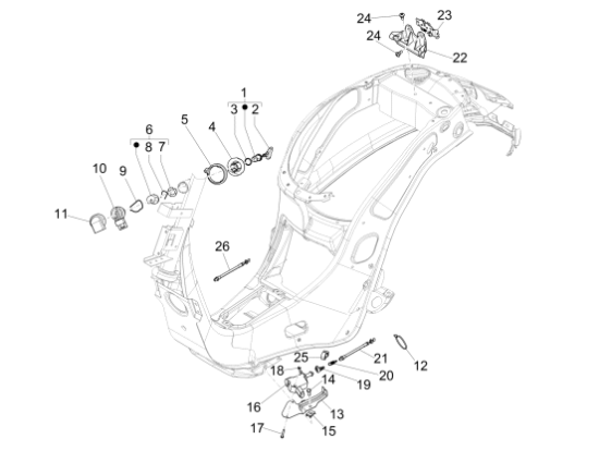 Εικόνα της ΚΛΕΙΔΙ ΑΚΑΤΕΡΓ VESPA LX-GTS-PRIM ΜΠΛΕ ΣΚ-1B004812