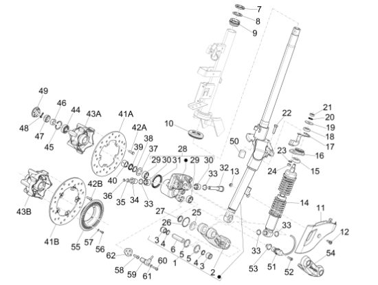 Εικόνα της ΜΟΥΑΓΙΕ ΜΠΡΟΣ ΤΡΟΧΟΥ VESPA PRIM-SPRIMT-1C006540