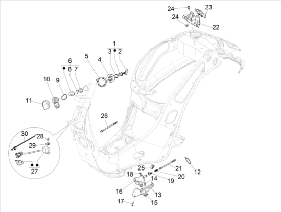 Εικόνα της ΚΛΕΙΔΙ ΑΚΑΤΕΡΓ VESPA LX-GTS-PRIM ΜΠΛΕ ΣΚ-1B004812