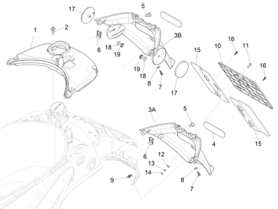 Εικόνα της ΚΑΠΑΚΙ ΜΕΣ ΜΠΑΤΑΡ VESPA PRIM 125-150-SPR-673629