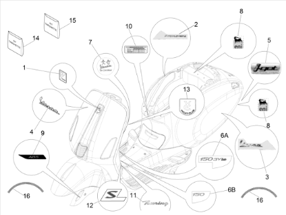 Εικόνα της ΠΛΑΚΕΤΑ 150 VESPA PRIM/SPRINT-2H001750