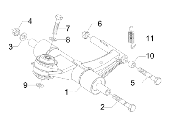 Εικόνα της ΜΠΡΑΤΣΟ ΚΙΝΗΤΗΡΑ VESPA PRIMAV-SPRINT 50-1C003281R