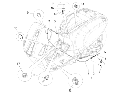 Εικόνα της ΝΤΙΖΑ ΠΙΣΩ ΦΡ VESPA PRIM-SPRINT 50 2Τ-4Τ-1C003686