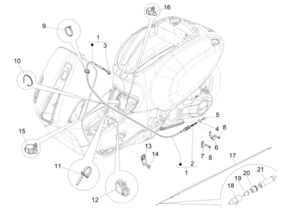 Εικόνα της ΝΤΙΖΑ ΠΙΣΩ ΦΡ VESPA PRIM-SPRINT 50 2Τ-4Τ-1C003686