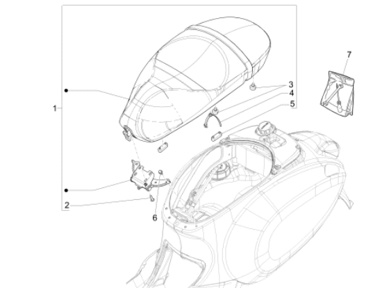 Εικόνα της ΣΕΛΑ VESPA SPRINT 125-150 4T 3V ΛΕΥΚ ΠΕΡ-1B001300