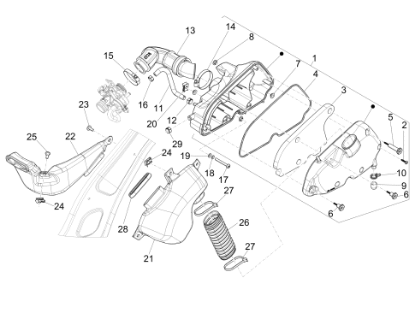 Εικόνα της ΘΑΛΑΜΟΣ ΦΙΛΤΡΟΥ VESPA PRIM-SPRINT 03/16>-1A007261