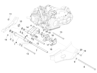 Εικόνα της ΜΠΡΑΤΣΟ ΚΙΝΗΤΗΡΑ VESPA PRIMAV 4T 3V IGET-5A000485