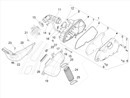 Εικόνα της ΘΑΛΑΜΟΣ ΦΙΛΤΡΟΥ VESPA PRIM-SPRINT 03/16>-1A007261