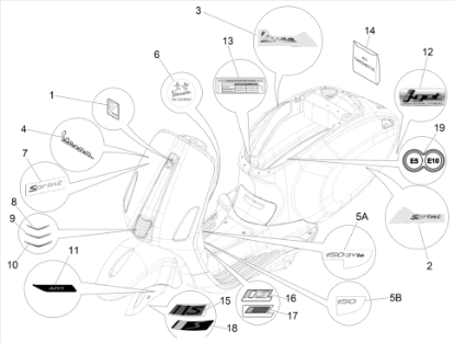 Εικόνα της ΑΥΤ/ΤΑ ΣΕΤ VESPA SPRINT NEW SPORT ΕΚΔΟΣΗ-2H003256