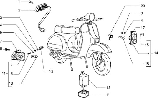 Εικόνα της ΚΡΥΣΤ ΠΙΣΩ ΦΛΑΣ ΑΡ VESPA ΡΕ SIEMΠΟΡΤO-185978