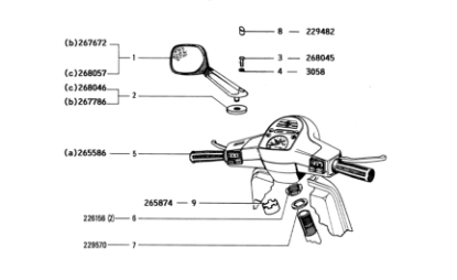 Εικόνα της ΚΑΘΡΕΠΤΗΣ VESPA COSA2 ΑΡΙΣΤΕΡΟΣ-270688