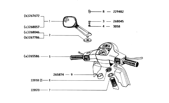 Εικόνα της ΚΑΘΡΕΠΤΗΣ VESPA COSA2 ΑΡΙΣΤΕΡΟΣ-270688