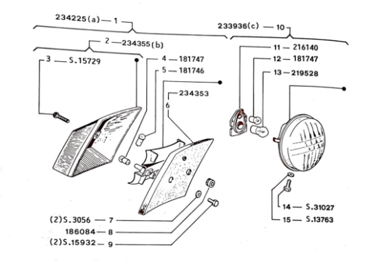 Εικόνα της ΦΑΝΟΣ ΠΙΣΩ VESPA V/50S 76-82 BOSATTA-1594301