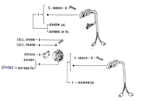 Εικόνα της ΔΙΑΚΟΠΤΗΣ ΦΩΤΩΝ VESPA PK 125 XL ΜΕ ΜΙΖΑ-231850