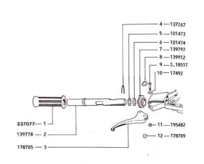 Εικόνα της ΜΑΝΕΤΑ ΔΕ VESPA PK XL V5X3-244336