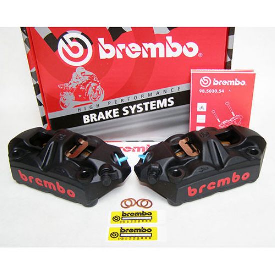 Εικόνα της BREMBO ΔΑΓΚAΝΑ AKTINIKH ΣΕΤ ΜΟΝΟΜΠΛΟΚ RACING M4 100 MM P4 34 ΜΑΥΡΟ