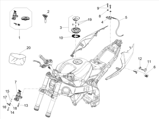 Εικόνα της ΚΛΕΙΔΙ ΑΚΑΤΕΡΓ APRILIA TUONO 06-08/RSV04-AP8140711