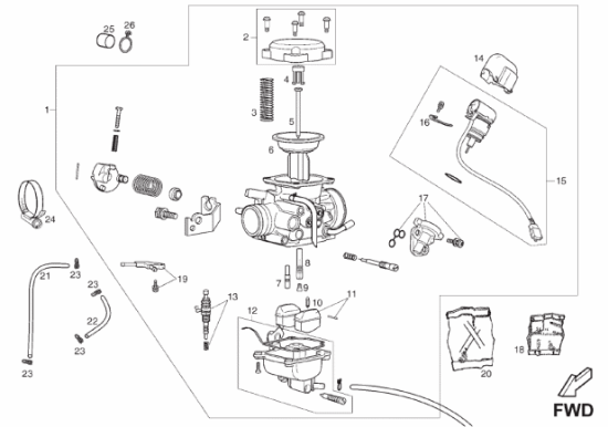 Εικόνα της ΚΑΡΜΠΙΡΑΤΕΡ DERBI MUL125 KEIHIN CVEK-300-CM1282185