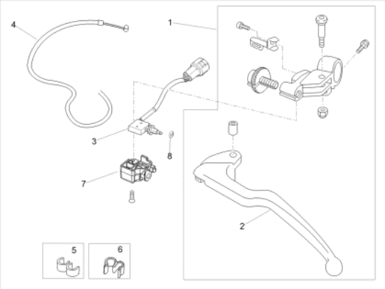 Εικόνα της ΔΙΑΚΟΠΤΗΣ ΣΤΟΠ/ΑΜΠΡ RSV4-TUONO V4-RS 660-2D000325