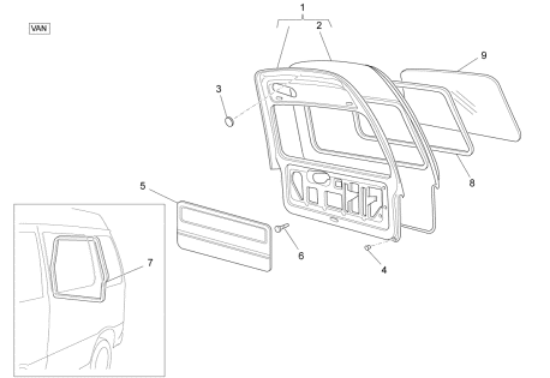 Εικόνα της ΠΟΡΤΑ PORTER 16V-DIESEL VAN(ΚΛΕΙΣΤΟ)ΠΙΣΩ-6700587Z01000