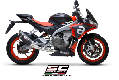 Εικόνα της Σύστημα εξάτμισης Stainless steel με SC1-R carbon τελικό Aprilia Tuono 660