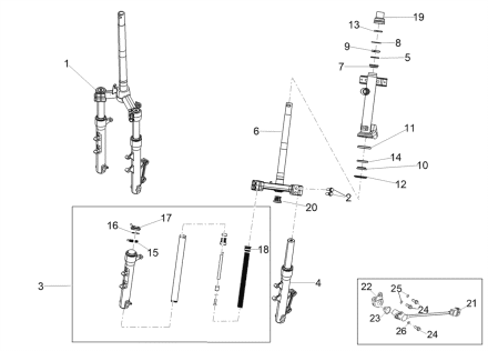 Picture of Πιρούνι/σωλήνας τιμονιού - Σύνολο εδράνων ζεύξης