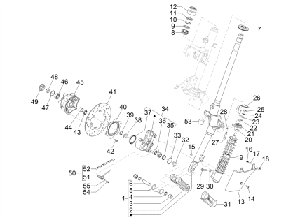 Picture of Πιρούνι/σωλήνας τιμονιού - Σύνολο εδράνων ζεύξης