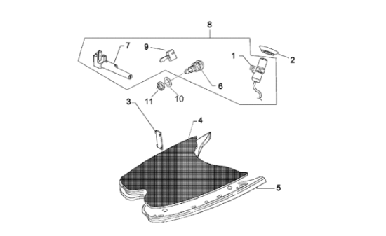 Εικόνα της ΚΛΕΙΔΙ ΑΚΑΤΕΡΓ APRILIA SCAR/ATL/SP CITY-AP8104613