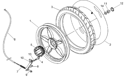 Εικόνα της ΒΑΡΕΛΑΚΙ ΝΤΙΖΑΣ ΠΙΣΩ ΦΡΕΝΟΥ SCARABEO 50-AP8221120