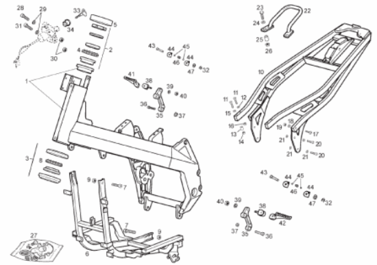 Εικόνα της ΒΑΣΗ ΠΙΣΩ ΜΑΡΣΠΙΕ DERBI GP1 50-GPR ΑΡ-ΔΕ-00H02202301