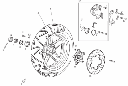 Εικόνα της ΒΙΔΑ ΠΙΣΩ ΔΑΓΚΑΝΑΣ RX 50 M8x20*-AP8150169