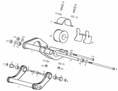Εικόνα της ΒΙΔΑ ΜΠΡΑΤΣΟΥ ΚΙΝΗΤ DERBI GP1 250 ΜΕΓ-00G03001271