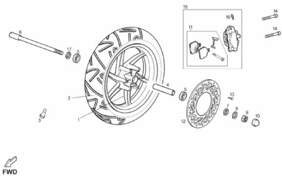 Εικόνα της ΑΠΟΣΤΑΤΗΣ ΜΠΡ ΤΡΟΧΟΥ DERBI GP1 LS-865921