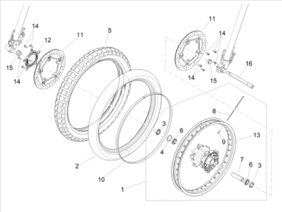 Εικόνα της ΑΞΟΝΑΣ ΜΠΡΟΣ ΤΡΟΧΟΥ TUAREG 660-2B006477