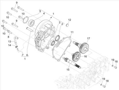 Εικόνα της ΑΞΟΝΑΣ ΔΙΑΦΟΡΙΚΟΥ VESPA PRIM 150 Z=14-1A005429