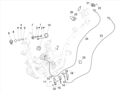 Εικόνα της ΒΑΣΗ ΝΤΙΖΑΣ ΚΛΕΙΔ ΣΕΛΑΣ BEV 300-400 NEW-CM023701