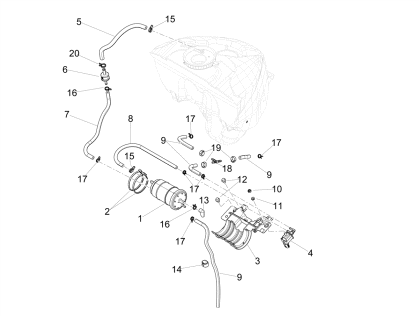 Picture of Κύκλωμα ανάκτησης αναθυμιάσεων βενζίνης