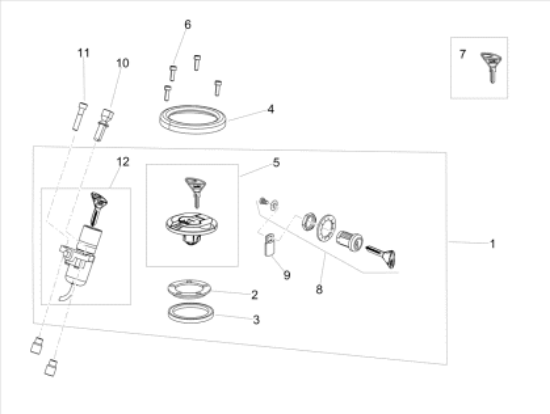 Εικόνα της ΚΛΕΙΔΑΡΙΑ ΣΕΛΑΣ RX - SX 125-2R000401