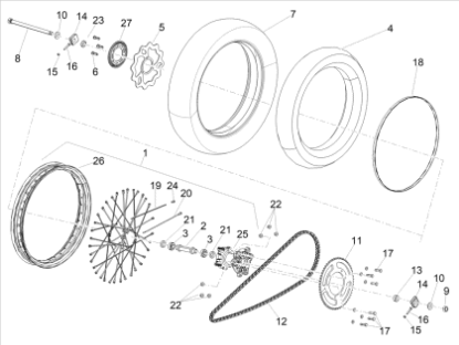 Εικόνα της ΓΛΥΣΤΡΑ ΤΕΝΤΩΤΗΡΑ ΑΛΥΣ DERBI DRD125 09-865736
