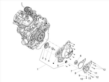 Εικόνα της ΑΞΟΝΑΚΙ ΤΡΟΜΠΑΣ ΝΕΡΟΥ TUONO 457 4T 8V E5-SP1A021328