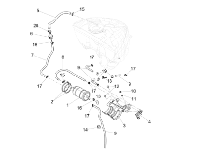 Εικόνα της ΒΑΛΒΙΔΑ ΕΞΑΕΡ ΚΑΝΙΣΤΡΟΥ SXR-SR 125 MOT-1A017882