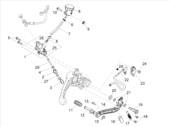 Εικόνα της ΛΑΣΤΙΧΑΚΙ ΛΕΒΙΕ ΤΑΧ APRILIA-MOTO GUZZI-AP8120912