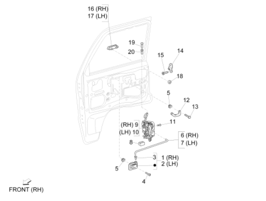 Εικόνα της ΜΠΟΥΤΟΝ ΚΛΕΙΔΩΜΑΤΟΣ ΠΟΡΤΑΣ PORTER DIESEL-D6974787Z01