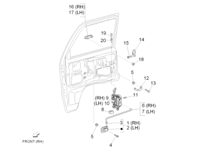 Εικόνα της ΜΠΟΥΤΟΝ ΚΛΕΙΔΩΜΑΤΟΣ ΠΟΡΤΑΣ PORTER DIESEL-D6974787Z01