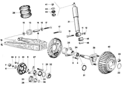 Εικόνα της ΣΥΝΕΜΠΛΟΚ ΠΙΣΩ ΑΜΟΡΤ VESPA PX200 BGM-15710300