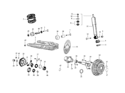 Εικόνα της ΣΥΝΕΜΠΛΟΚ ΠΙΣΩ ΑΜΟΡΤ VESPA PX200 BGM-15710300