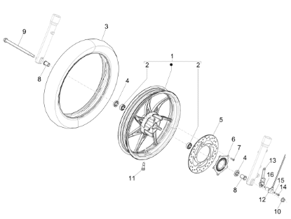 Εικόνα της ΤΡΟΧΟΣ ΜΠΡΟΣ LIBERTY 125-150 IGET 02-17>-5A0010185